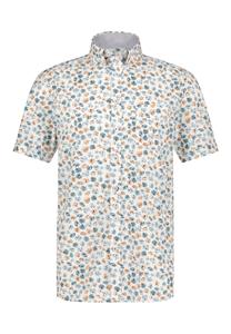 State Of Art Shortsleeve Hemd Weiß Blumen