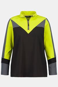 Ulla Popken Rundhalsshirt »Thermo-Troyer Colorblocking Stehkragen Langarm«