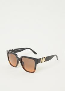 MICHAEL KORS MK2170U KARLIE | Damen-Sonnenbrille | Eckig | Fassung: Kunststoff Schwarz | Glasfarbe: Grau / Orange