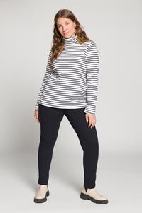 Ulla Popken Rundhalsshirt »Shirt gerippt Slim Rollkragen Langarm Biobaumwolle«