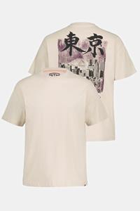 STHUGE T-Shirt STHUGE T-Shirt Rücken Print Rundhals Halbarm