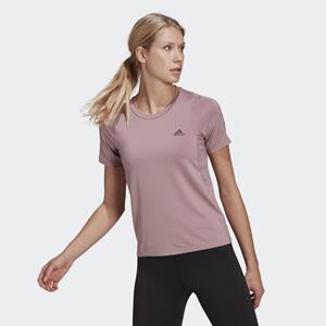 Damen Kurzarm-t-shirt Adidas Run Fast Rosa