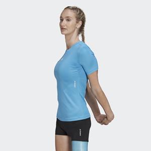 Adidas Techfit Training T-shirt - Pulse Blue / White- Dames