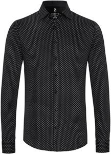 Desoto Overhemd Kent Grafische Print Zwart