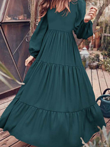 SaraMart Elegantes Kleid im Stil mit großem Saum