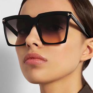 SaraMart New T Word Big Frame Sunglass Woman Fashion with Dark Glasses Personality Bright Black Driving Glasses UV400