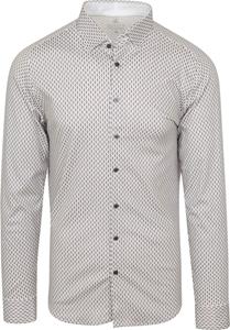 Desoto Overhemd Strijkvrij Full Print Wit
