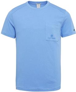 Cast Iron T Shirt Brusttasche Blau