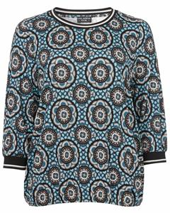 VIA APPIA DUE Extravagantes Langarmshirt mit orientalischem Muster