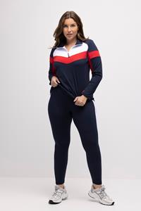Ulla Popken Rundhalsshirt »Funktionsshirt Slim Troyerkragen Langarm«