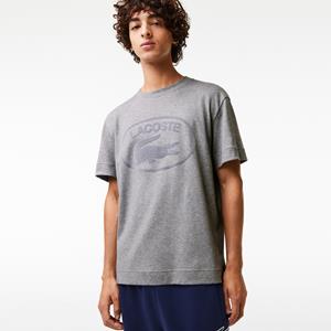 Lacoste Herren T-Shirt aus Baumwolle mit Ton-in-Ton Logo - Heidekraut Grau 