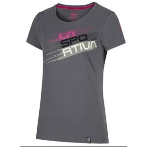 La Sportiva Stripe Evo T-Shirt Damen carbon/cerise,grau/rot 
