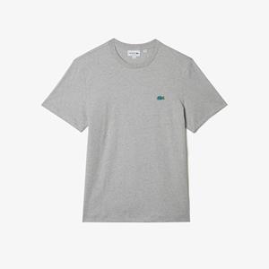 Lacoste Herren T-Shirt aus Baumwolle mit Aufdruck - Heidekraut Grau 