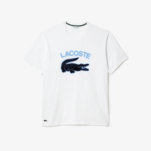 Lacoste Herren  T-Shirt mit Krokodil – Übergröße - Weiß 