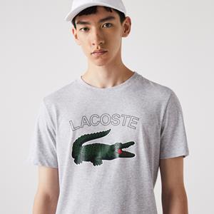 Lacoste Herren  Sport T-Shirt mit Krokodilaufdruck - Heidekraut Grau 