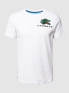 Lacoste Herren  Sport Tennis-T-Shirt mit Krokodilaufdruck - Weiß 