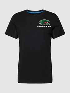 Lacoste Herren  Sport Tennis-T-Shirt mit Krokodilaufdruck - Schwarz 