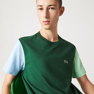 Lacoste regular fit T-shirt met kleurvlakken voor heren, groen