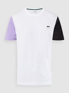 Lacoste regular fit T-shirt met kleurvlakken voor heren, wit