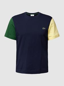 Lacoste Herren  Regular Fit Poloshirt aus Baumwolljersey - Navy Blau / Grün / Gelb 