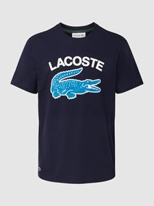 Lacoste Herren  T-Shirt mit XL-Krokodilaufdruck - Navy Blau 