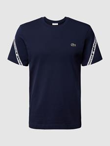 Lacoste Herren  T-Shirt mit bedruckten Streifen - Navy Blau 