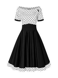 Rockabilly Clothing Darlene Swing-Kleid mit Polka-Dots