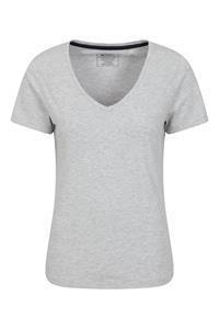 Mountain Warehouse Eden Bio-T-Shirt mit V-Ausschnitt für Damen - Grau