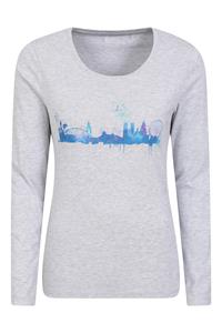 Mountain Warehouse London Skyline Damen T-Shirt - Grau