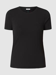 Lacoste Damen T-Shirt aus Baumwollmischung - Schwarz 