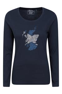 Mountain Warehouse Scotland Bio-Baumwoll Damen T-Shirt - Marineblau