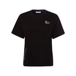 Lacoste Damen  T-Shirt aus Baumwolle mit Logo - Schwarz 