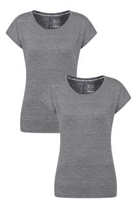 Mountain Warehouse Panna UV-T-Shirt für Damen, Multipack - Grau