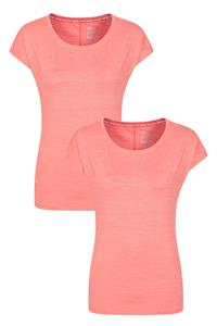 Mountain Warehouse Panna UV-T-Shirt für Damen, Multipack - Pink