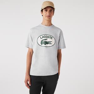 Lacoste Herren T-Shirt mit Monogramm-Aufdruck - Heidekraut Grau 