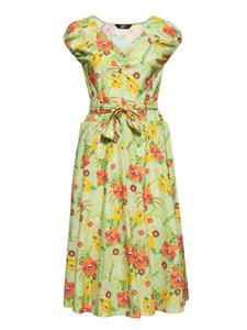 Rockabilly Clothing Swing-Kleid mit Hibiskus-Muster Mint