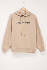 My jewellery Beige Au Revoir hoodie