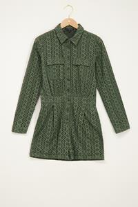 My jewellery Groene playsuit crochet