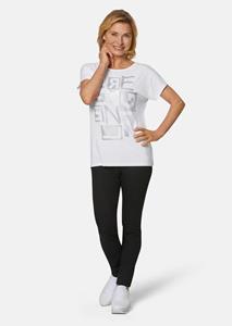 Goldner Fashion Aangenaam zacht shirt met glitterstenen - wit 