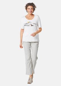 Goldner Fashion Comfortabel shirt met print voor - wit 