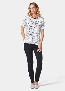 Goldner Fashion Shirt - wit / zwart / gestippeld 