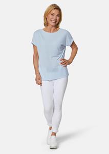 Goldner Fashion Gestreept shirt met aangeknipte mouwen - lichtblauw 