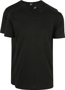 Alan Red West-Virginia T-shirt V-Hals Zwart 2-Pack