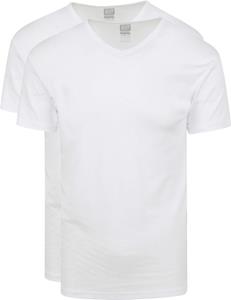 Alan Red Organic T-Shirt V-Ausschnitt Weiß 2er-Pack