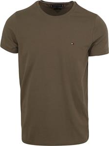 Tommy Hilfiger Logo-T-Shirt Khaki Grün