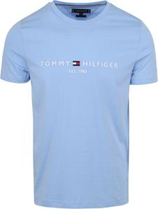 Tommy Hilfiger Logo-T-Shirt Mittelblau