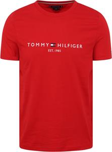Tommy Hilfiger Logo-T-Shirt Rot