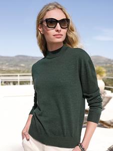 Pullover aus 100% Schurwolle Biella Yarn Peter Hahn grün 