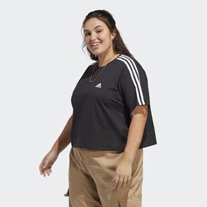 Adidas Essentials 3-Stripes Single Jersey Crop + - Damen T-Shirts
