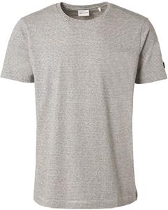 No-Excess T-Shirt Streifen Melange Off-White